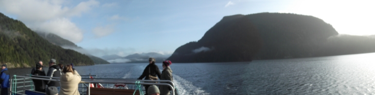 Looking back through the narrowest part of the Alberni inlet.