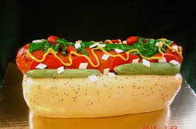 Hot dog cake